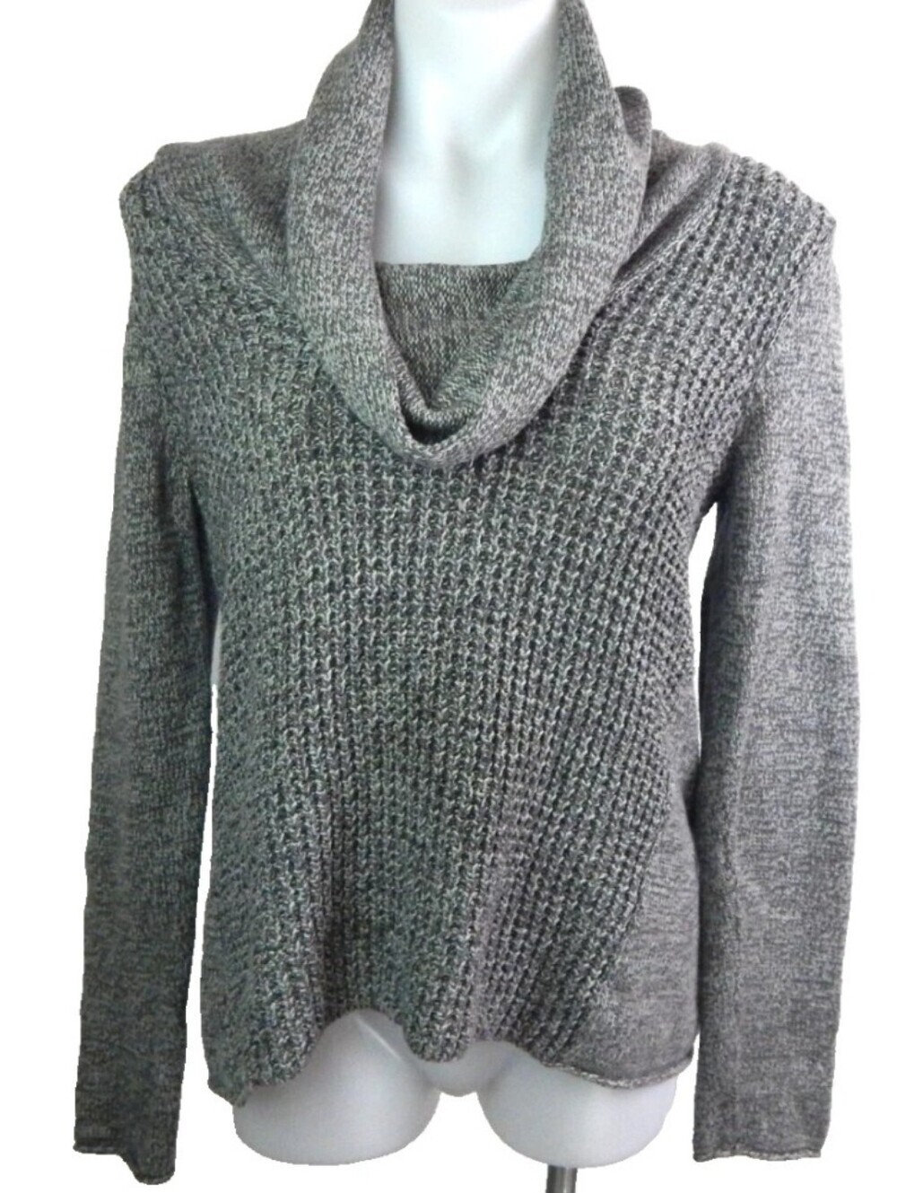Eileen Fisher Chunky Textured Cowl Neck Cotton Sweater